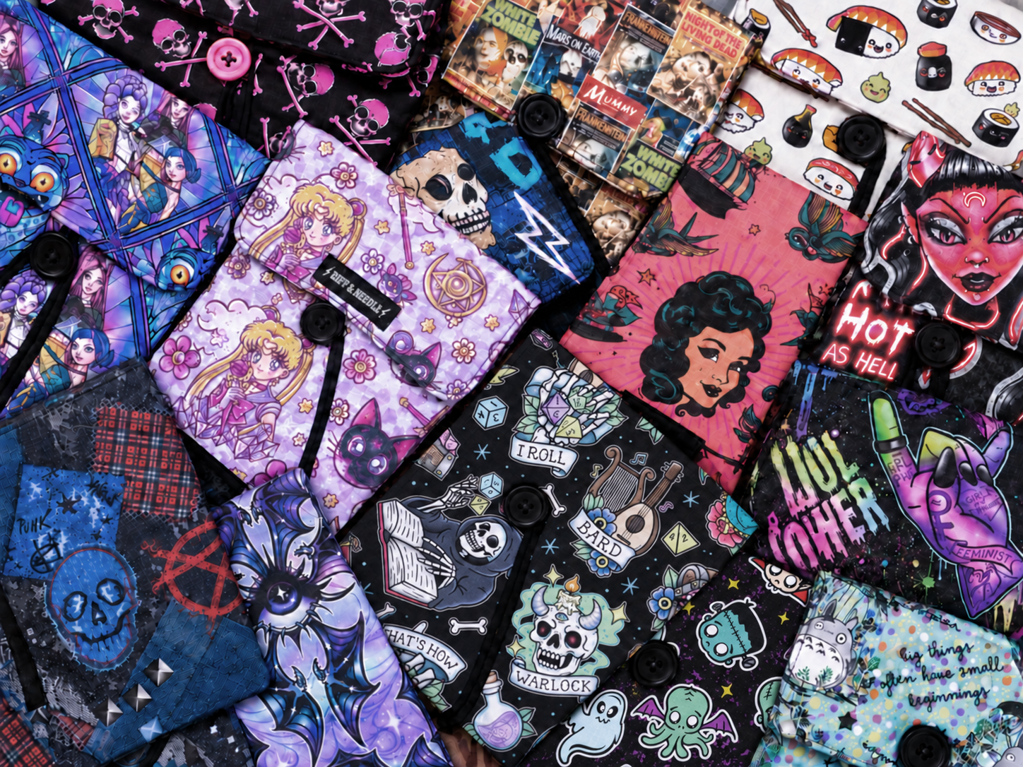 Montage de pochettes et couvre-livres Riff & Needle