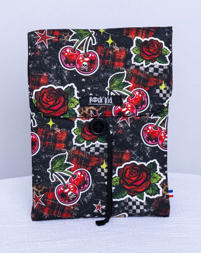 Pochette à livre grand format — Cerises rebelles