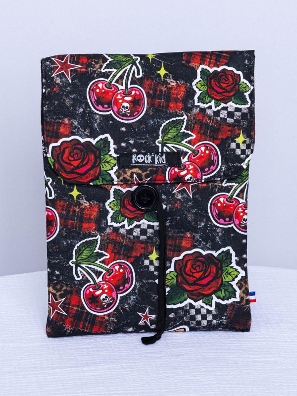 Pochette à livre grand format — Cerises rebelles