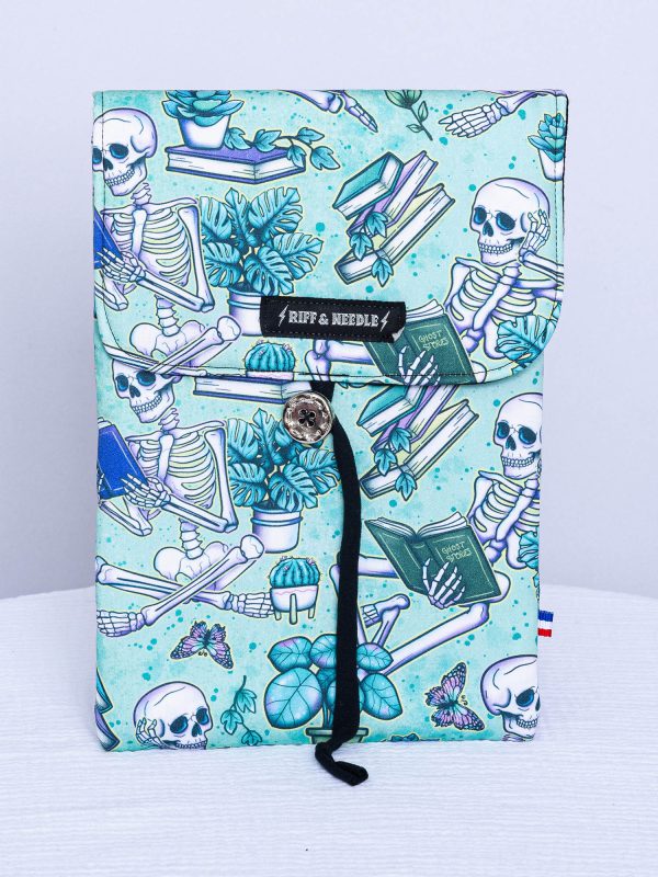 Pochette à livre grand format — Squelettes lecteurs – lagon