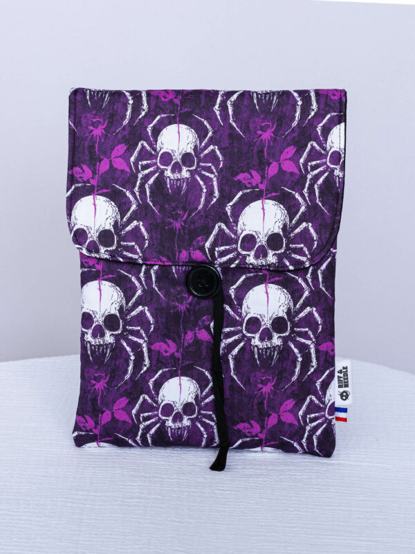 Pochette à livre grand format - Crâne araignée