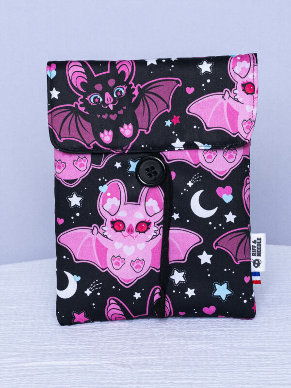 Pochette à livre petit format — Chauves-souris pop