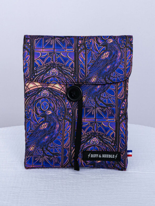 Pochette à livre petit format — Corbeau vitrail