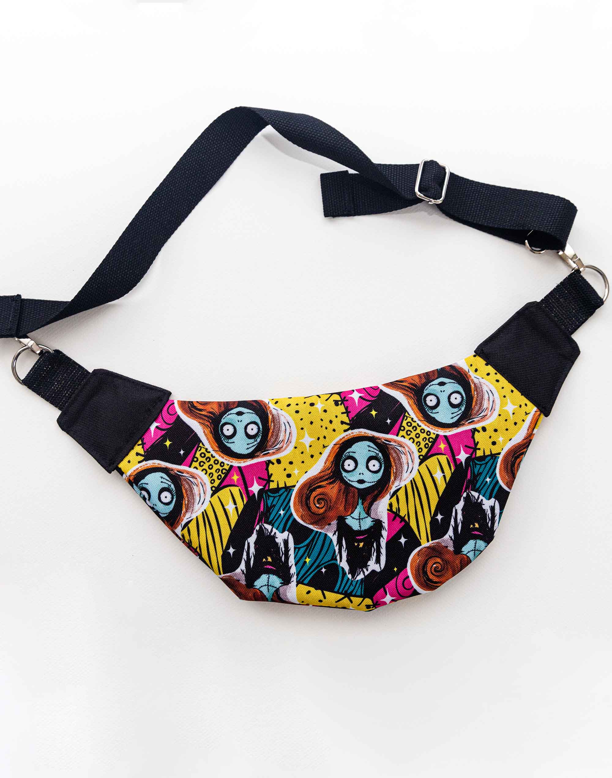 Sac Banane cousu main, motif rock Sally